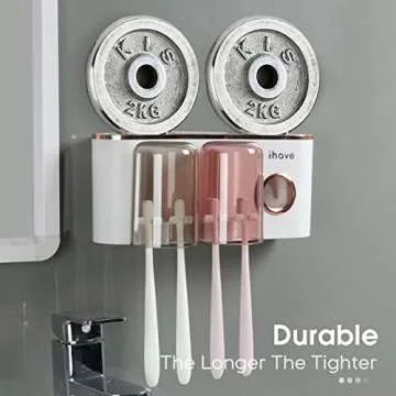 iHave Toothbrush Holders with Toothpaste Dispenser