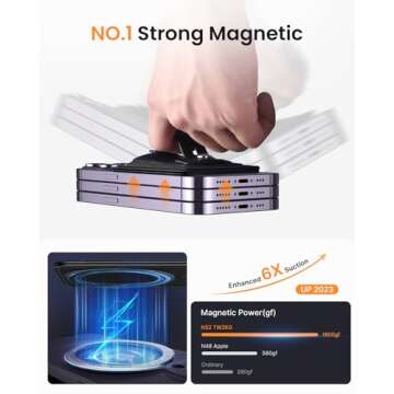 TWZKG for MagSafe Wallet, Magnetic Card Wallet Holder with Secure-Grip Finger Loop, for iPhone 15/14...