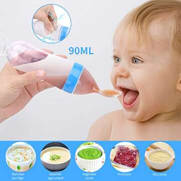 Food Feeder Baby Fruit Pacifier (3 Pcs) with 6 Different Sized Silicone Pacifiers 2 PCS Dispensing S...
