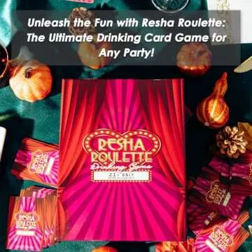 Caresha Please Resha Roulette Card, A Drinking Card Game for Parties and More, Includes 120 Cards and 4 Shot Glasses, Adult Drinking Game, Roulette Shot Drunk Lovers Card Game