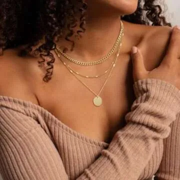 MFRYK Layered Gold Necklaces Set for Women Jewelry Gift