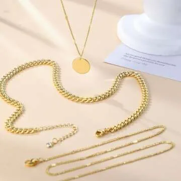 MFRYK Layered Gold Necklaces Set for Women Jewelry Gift