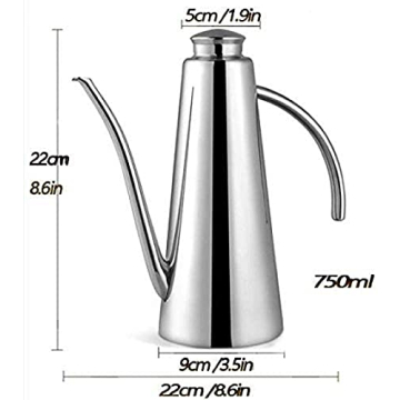 HTSSM Stainless Steel Oil Dispenser - Gold 750ml Elegance