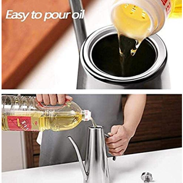 HTSSM Stainless Steel Oil Dispenser - Gold 750ml Elegance