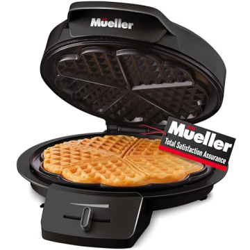 Mueller WaffleWiz Heart Waffle Maker - 5 At Once, Non-Stick