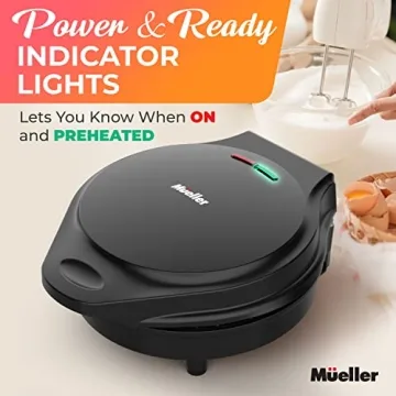 Mueller WaffleWiz Heart Waffle Maker - 5 At Once, Non-Stick