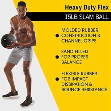 Everlast 15lb Flex Slam Ball for Superior Workouts