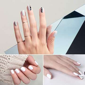 Vishine 2 Colors Nail Gel Polish Set Pure Black White Color Soak Off UV LED Varnish Collection Long Lasting Nail Art 2 Bottle 15ml