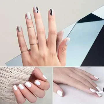 Vishine 2 Colors Nail Gel Polish Set Pure Black White Color Soak Off UV LED Varnish Collection Long Lasting Nail Art 2 Bottle 15ml