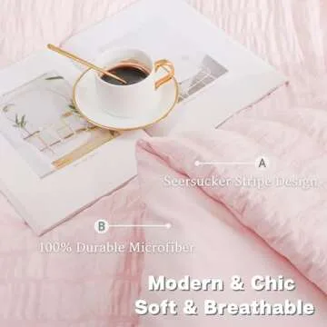 HAOWANER Light Pink Comforter Set Queen, Pink Queen Comforter Set, Blush Pink Comforter Full Size, Pink Bed Set Queen Comforter Set Pink Comforter Queen, Blush Comforter Set Queen, Pink Bed Comforter