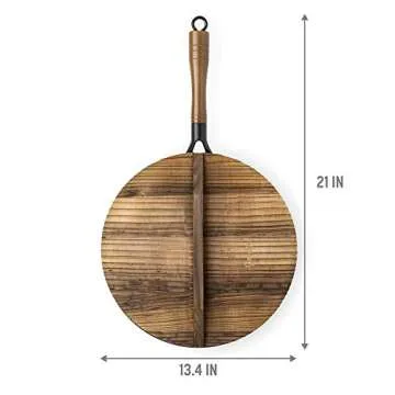 Goodful 13-Inch Hammered Wok Pan with Lid, Non-Stick