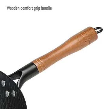 Goodful 13-Inch Hammered Wok Pan with Lid, Non-Stick