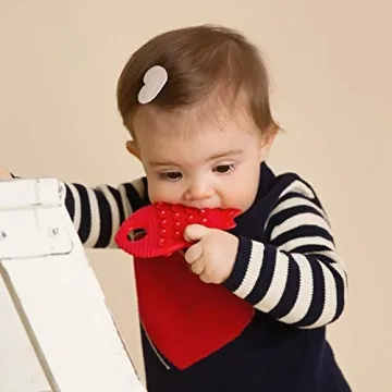 POPPIES Red Rocket Silicone Teether - BPA-Free Fun for Babies