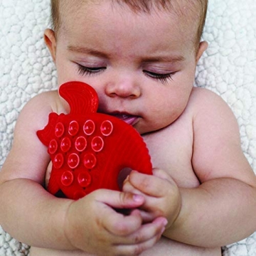 POPPIES Red Rocket Silicone Teether - BPA-Free Fun for Babies