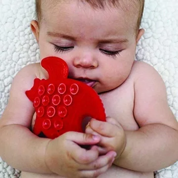 POPPIES Red Rocket Silicone Teether - BPA-Free Fun for Babies