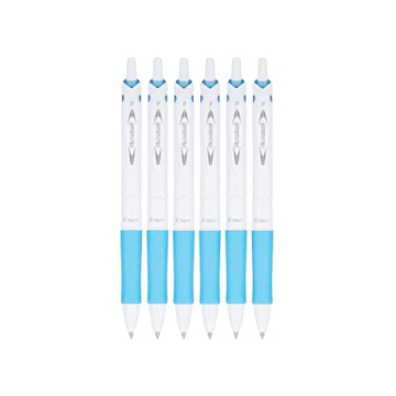 PILOT Acroball PureWhite Pens – Smooth Writing 6 Pack