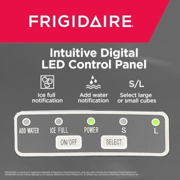 Frigidaire Red Stainless Steel Ice Maker, 26lb per day