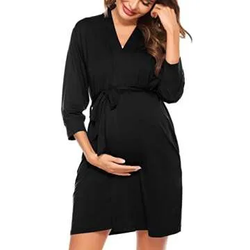 Comfortable SWOMOG Maternity Bathrobes for New Moms