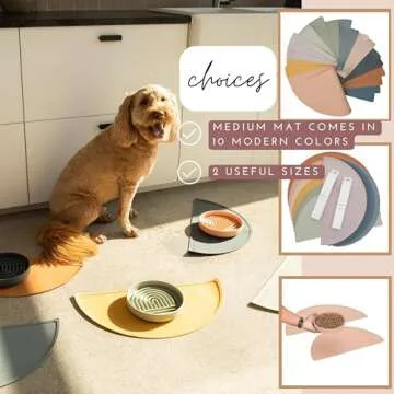 Non-Slip Silicone Pet Food Mat - Spill-Proof & Stylish