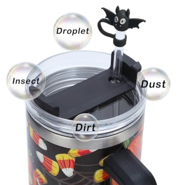 Halloween Silicone Straw Cover Caps for Stanley Cups - 5PCS