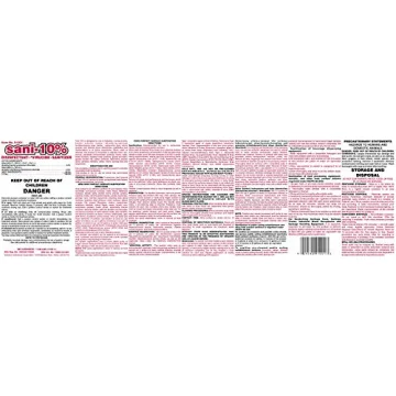 Chemcor Sani-10% Disinfectant Concentrate 1 Gallon - 200 Gallons