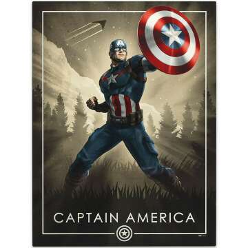 Captain America Wall Art for Home Decor