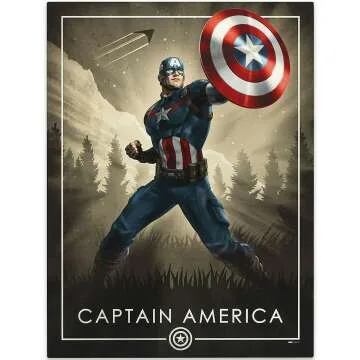 Captain America Wall Art for Home Decor