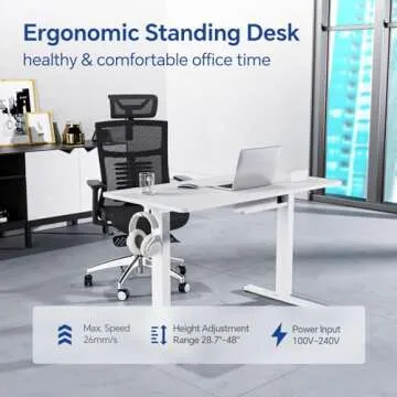 SohoTeco Motorized Standing Desk - Adjustable Height & Modern Design