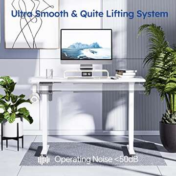 SohoTeco Motorized Standing Desk - Adjustable Height & Modern Design