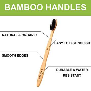 Natural Biodegradable Bamboo Toothbrushes - Eco-Friendly Pack