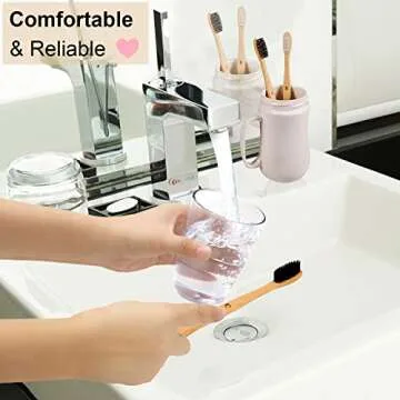 Natural Biodegradable Bamboo Toothbrushes - Eco-Friendly Pack