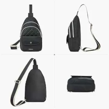 Lightweight WESTBRONCO Quilted Sling Bag for Women