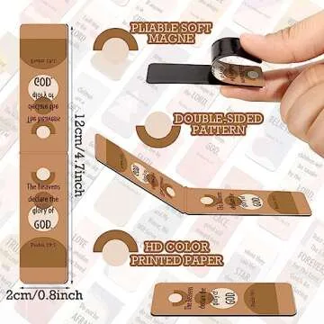 Boho Christian Magnetic Bible Verse Bookmarks - 30 Pack