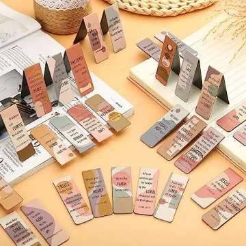 Boho Christian Magnetic Bible Verse Bookmarks - 30 Pack