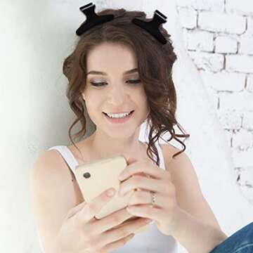 24 Pack Butterfly Clamps Hair Claw Clips Salon Hair Clips for Sectioning, Styling, Cutting, Coloring Large Pro Hair Clips Butterfly Hairdressing Hair Accessories for Women Girls (Black)