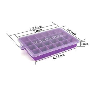 TAO CICADA Ice Cube Tray, 3 Pack Silicone Ice Cube Molds, Silicone Ice Cube Trays, Silicone Ice Tray...