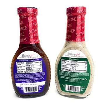 Skinny Girl Poppyseed Dressing and Balsamic Vinaigrette Dressings 8 fl oz (2 Pack)