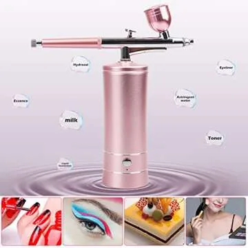 Airbrush Kit, Cordless Airbrush Gun Kit with Compressor, Rechargeable Handheld Airbrush Kit Paint Set, Portable Mini Airbrush Makeup Machine Kit, for Cake Decorating, Nail Art, Tattoo