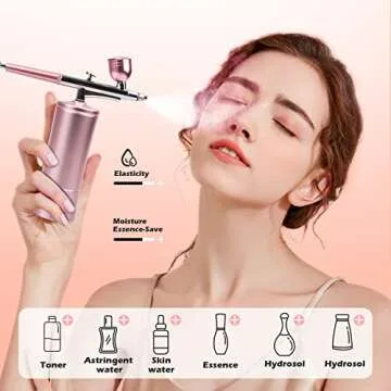 Airbrush Kit, Cordless Airbrush Gun Kit with Compressor, Rechargeable Handheld Airbrush Kit Paint Set, Portable Mini Airbrush Makeup Machine Kit, for Cake Decorating, Nail Art, Tattoo