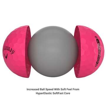 Callaway Golf Supersoft Golf Balls (2023 Version, Pink)