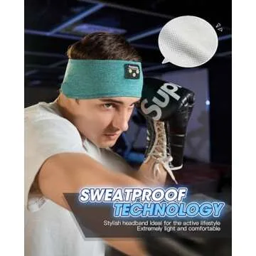 Perytong Sleep Headphones, Bluetooth Sports Headband Headphones with Ultra-Thin HD Stereo Speakers P...