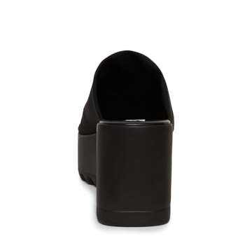 Steve Madden Women's SLINKY30 Wedge Sandal, Black, 9