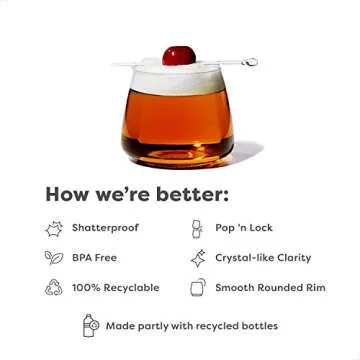 TOSSWARE POP 12oz Unbreakable Cocktail Glasses Set