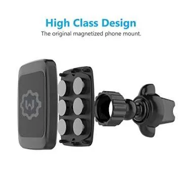 WixGear Magnetic Phone Car Mount, Universal Twist-Lock Air Vent Magnetic Car Phone Mount Holder, Phone Holder for Car Compatible with Cell Phones with Swift-Snap