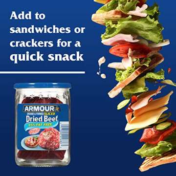 Armour Star Sliced Dried Beef Jar, 4.5 oz for Easy Meals