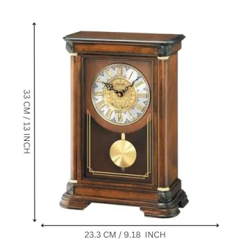 Seiko Mizuki Gold Pendulum Mantel Clock Elegant Timekeeping