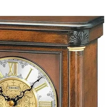 Seiko Mizuki Gold Pendulum Mantel Clock Elegant Timekeeping