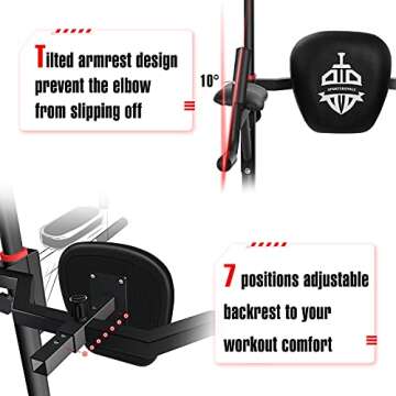 Sportsroyals Power Tower Pull Up Dip Station Assistive Trainer Multi-Function Home Gym Strength Training Fitness Equipment 440LBS