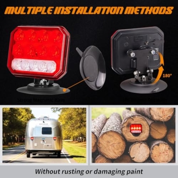 INHTGEAS Wireless Magnetic Trailer Lights for Towing
