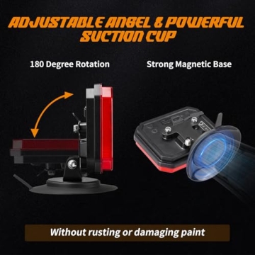 INHTGEAS Wireless Magnetic Trailer Lights for Towing